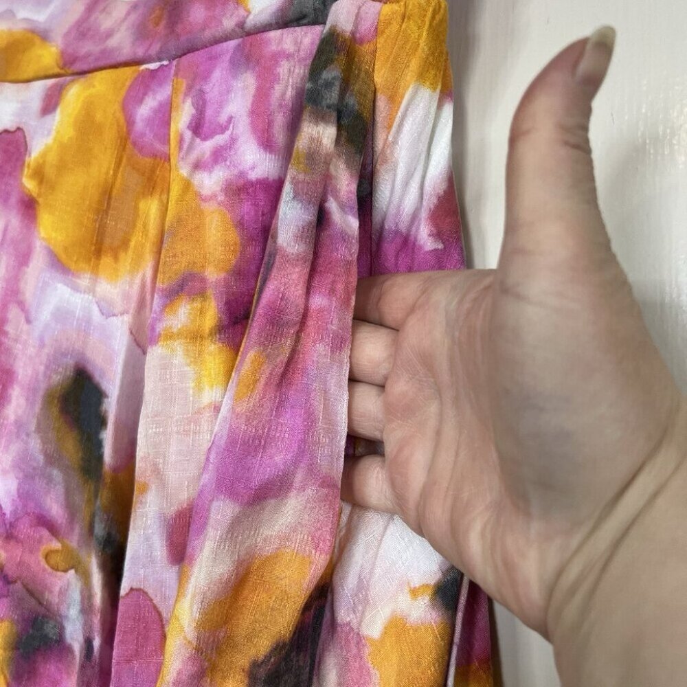 Torrid Watercolor Tie-Dye Lined Skirt Women's Size 2X Pockets High Low - Picture 4 of 9